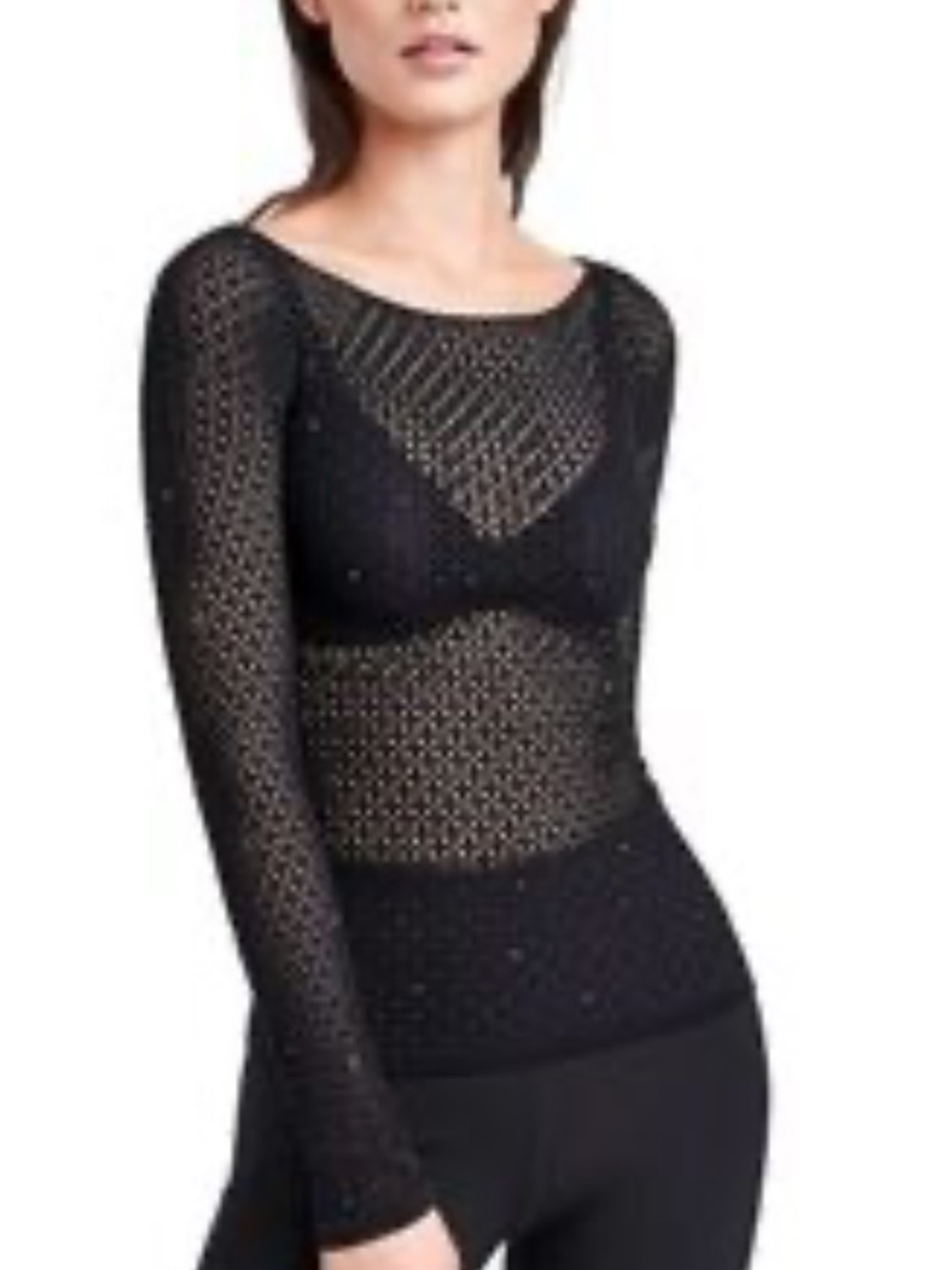 Wolford Long Sleeve Mesh + Crystals